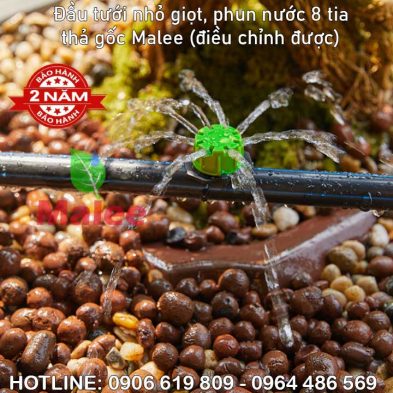 Béc tưới phun nước thả gốc 8 tia malee thái lan