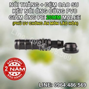 Nối khởi thủy ron cao su ống 20mm Malee